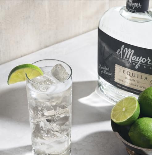 El Mayor Blanco Tequila 100% Blue Agave, Crafted by 4th Generation Distillers, perfectly balanced for a delicious margarita or paloma, ABV 40%