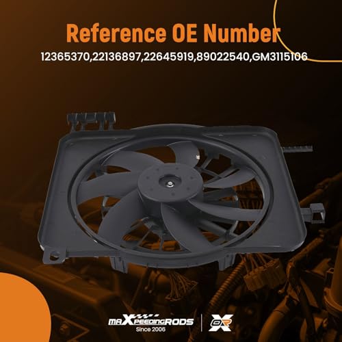 Image of maXpeedingrods Engine Radiator Cooling Fan Assembly for Chevrolet Cavalier 1995-2005, for Pontiac Sunfire 1995-2005 Replace # 12365370