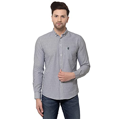 Image of Red Tape Regular Fit Striped Cotton Shirt for Men | Classic & Comfortable