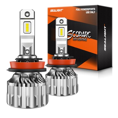 Image of SEALIGHT 9005 Fog Light Bulbs, 70,000LM 6500K Cool White, Pack of 2