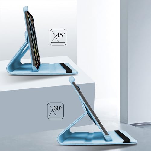 Image of TGK Rotating Case for iPad Pro 11 Inch M5 2025 /M4 2024 Model A3357 /A3358 /A3359 /A2836 /A2837 /A3006, Cover for 6th /5th Gen iPad Pro 11 inch Sky Blue