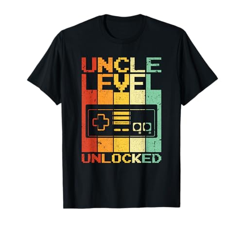 Homem Uncle Level Unlocked Shirt Pregnancy Gamer Uncle To Be t-shirt, Preto