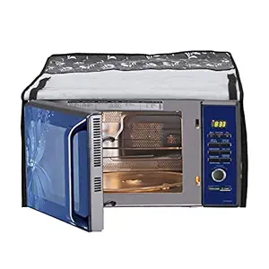 Anush Marino Microwave Oven PVC Cover For PANASONIC 27L N-CT645BFDG Convection Microwave Oven Full Closure Cover For PANASONIC 27 L With Attractive Digital Prints/Dustproof/Water Resistant-Dark Floral
