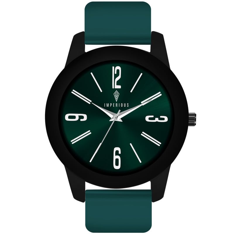 IMPERIOUS - THE ROYAL WAY Watches for Men Round Analogue Stainless Steel Dial Men Watch with Silicon Adjustable Strap Watches for Boys - (Black,Green,Blue,Maroon) (Green) (B0CZPCFRHN) Amazon Price History, Amazon Price Tracker