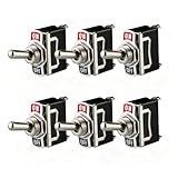 Gebildet 6 pezzi Interruttore a Levetta SPST, 12V-24V-48V-110V/10A, 220V-230V/6A, ON-OFF i...