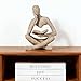 RHXRAF Bookshelf Decor, Coffee Table Decor, Library Decor Sculptures - Abstract Thinker Statue, Resin Modern Art Sculptures for Living Room, Office Desk,Home Decor (Beige)