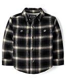 Picture of The Children's Place,Baby Boys,and Toddler Cozy Sherpa Lined Shacket,Black Plaid,2 Years