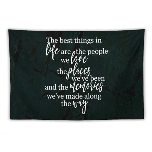 Tapiz de pared para dormitorio Yelolyio con citas decorativas en inglés de 152 x 228 cm