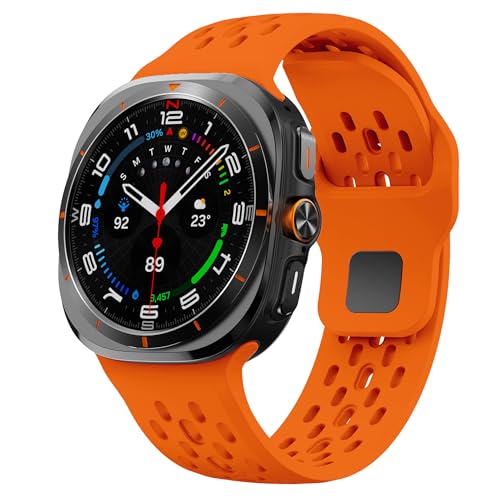 Image of Compatible with Samsung Galaxy Watch Ultra Strap 47mm Silicone Sport Breathable Bands for Galaxy Watch Ultra 2025 2024 Men Women