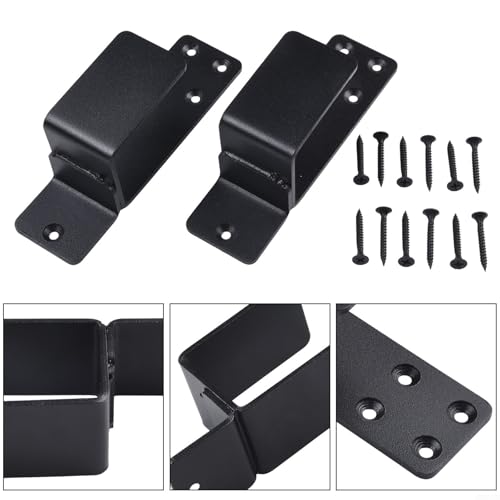Renforcement de sécurité en forme de U noir pour porte extérieure 2x4 - 8