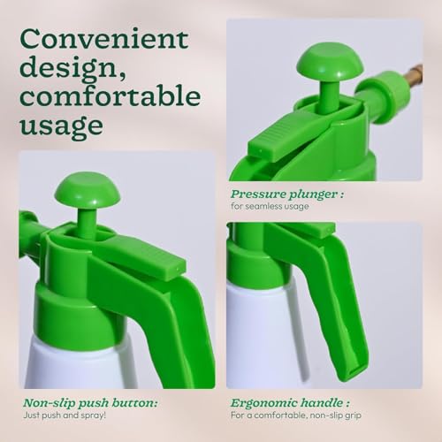 Image of SJ Organics 1L Pressure Spray Bottle for Plants - Efficient Water Spray Bottle with Adjustable Nozzle, Ideal Garden Sprayer for Indoor and Outdoor Plant Care