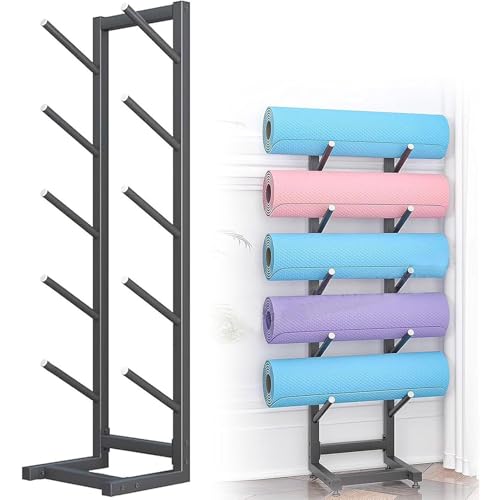 Support de tapis de yoga double face et étagère de rangement - 2