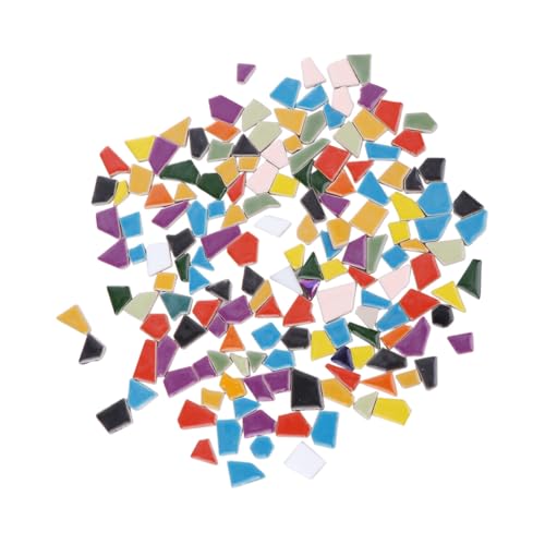 Alipis Frammenti di Cristallo Fai da Te 500G per Mosaico Pietre di Vetro Irregolari Smaltate Colorate Materiali Creativi per Decorazioni Casa e Progetti Manuali