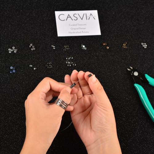 Pulsera para hombre en hematita y obsidiana con doble cierre miniatura 5
