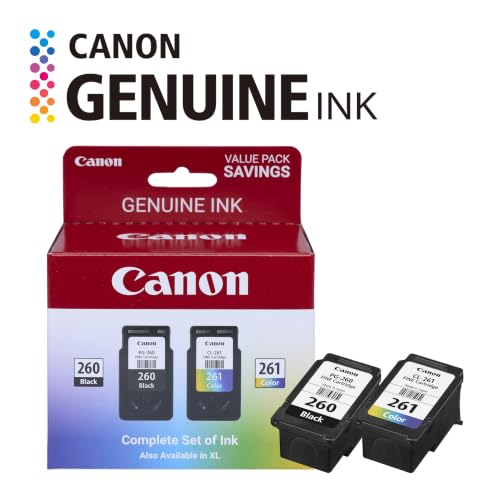 Image of Canon PG-260 / CLI-261 Genuine Ink Value Pack (2 Cartridges), Compatible with TS5320, TR7020 | Compatible with TS5320, TR7020