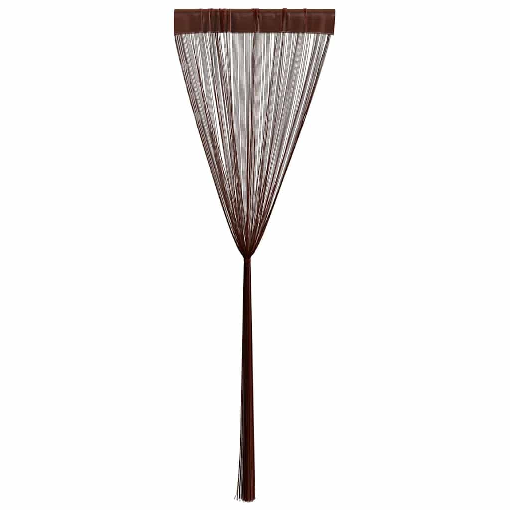 Rideaux à fils 100x250 cm Marron 2 pièces