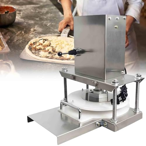 Laminadora Eléctrica Para Prensar Pizza Y Pasta, Laminadora De Masa Comercial De 8,66', Prensa De Masa De Pizza Semiautomática De Acero Inoxidable, Máquina Para Hacer Tortillas Pastel (Silver, 22cm)