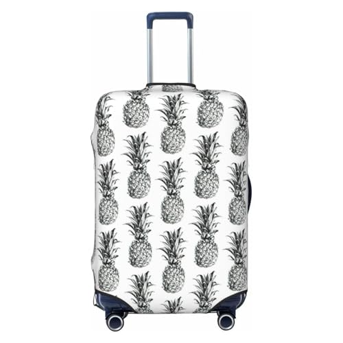 Tropical Theme Pineapple Fruit Pattern Print Luggage Suitcase Cover Protector Luggage Washable Covers With Concealed Zipper