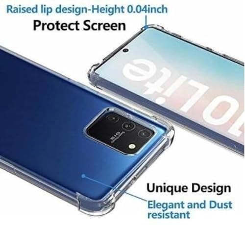 Image of BOXXO Flexible Back Cover for Samsung Galaxy S10 Lite | Back Cover Transparent Clear Shockproof Case Four Corner Protection | Slim Protective Mobile Phone Cover for Samsung Galaxy S10 Lite