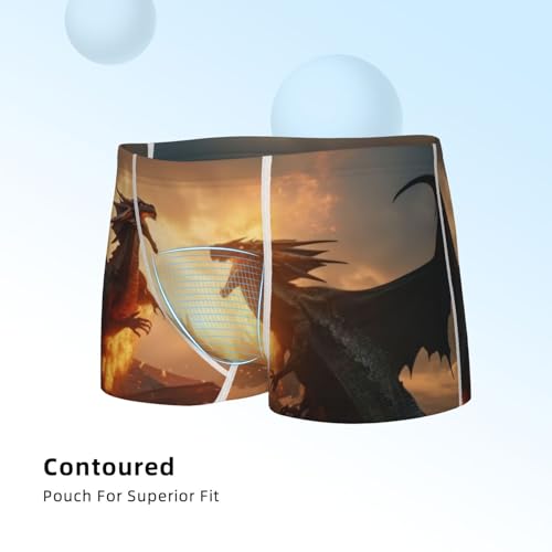 Boys' Cotton Boxer Brief Soft Underwear-Castle Cool Fire Dragon4