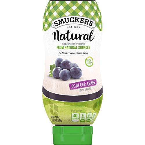 Smucker's Natural Concord Grape Squeezable Fruit Spread, 19 Ounces (Pack of 12)