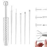 UIEXAY 6 Pièces Ensemble De Pinces Pour Piercing, Ouvre-Billes Pour Piercing, Pince Pour Billes, Outil De Piercing Pour Ouvrir Et Changer, Accessoires De Piercing Pour Oreille Et Nez