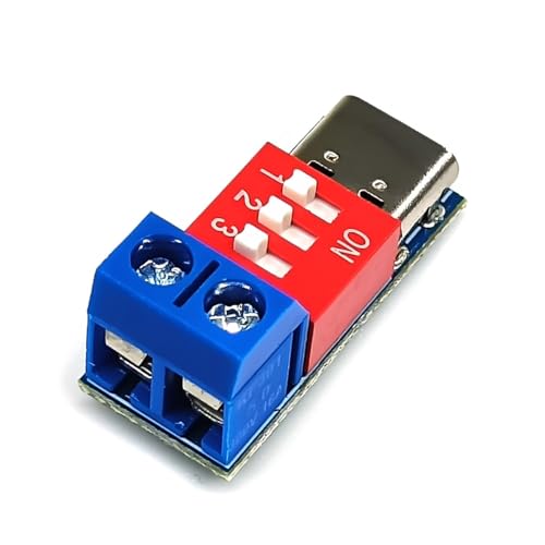 �P�� Type-C PD/QC �g���K�[�d�����W���[�� PD/QC �f�R�C�}���[�d�{�[�h 5V/9V/12V/15V/20V �f�B�b�v�����\�o�� 100W 5A �d�����W���[�� �����\�ȓd���d�����W���[�� (�^�[�~�i���t��)