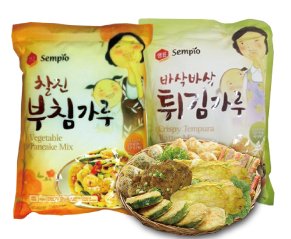 Sempio Flour Mix & Match, Each Pack 500g Vegetable Pancake Mix 2ea & Tempura Powder 1ea