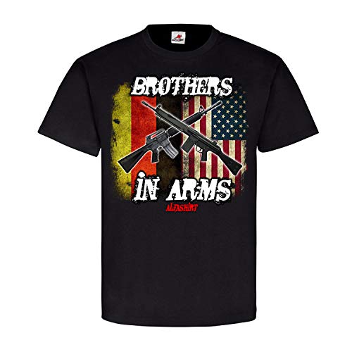 T-Shirt Brothers in ARMS Allemagne États-Unis Noir XX-Large