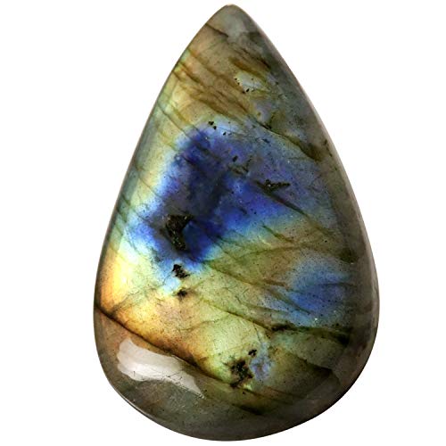 Cabochon en labradorite naturelle de 43,85 carats en forme de poire pour pierre gemme Of81