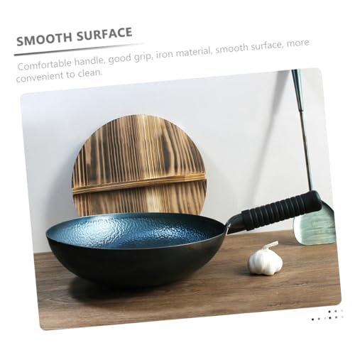 Wok de hierro robusto multiuso para cocina miniatura 6