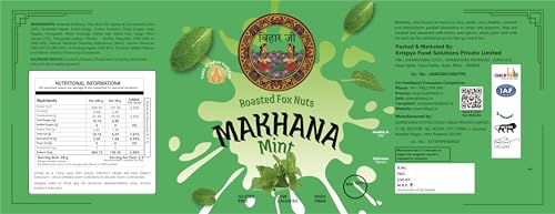 Image of BiharJi Peri Peri and Mint Pudina Makhana Combo Pack Of 2 Each Pack 78g I The Chill & Grill Duo,Roasted Makhana Duo: Chill & Grill (Peri Peri & Mint) | Spicy & Refreshing Mix | Healthy Office Snack | High Fiber Superfood