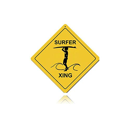 TammieLove Plaque vintage en métal Motif Surfer Xing Plaques And Signs Extérieur 12X12'