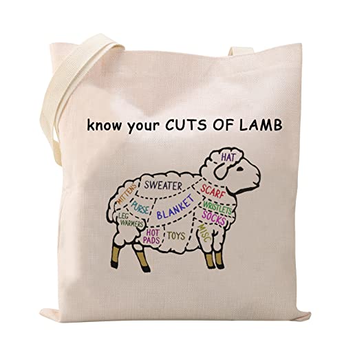 XYANFA Bolso Tote de Punto para Tejedora y Amante de Ovejas miniatura 1