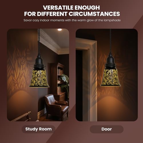 Image of Pendant Light Shades, 4 Pack Ceiling Fan Light Shade Replacements with 1-5 /8 inch Fitter, ALUCSET 4.72 inch Height and 4-3 /4 inch Diameter, Metal Bell Shaped Cover for Chandelier Pendant Light Wall Sconces