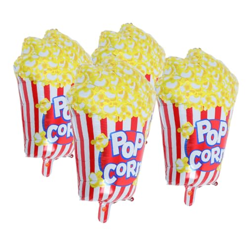 COLLBATH Ballons Popcorn Thème Cinéma Déco Fête Anniversaire 4 Pièces Faciles à Gonfler