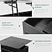 YITAHOME Lift Top Coffee Table Set with Storage Ottoman Bench & Wheels, 4 in 1 Convertible Dinning Center Tables with Hidden Compartment, Farmhouse Coffee Tables for Living Room Furniture, Black