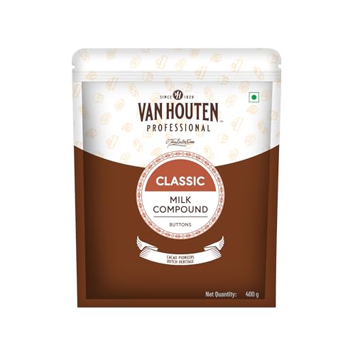 Image of Van Houten Professional (VHP) Milk Compound Buttons - 400 g | Ideal for Baking