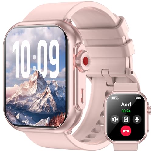 Jacoosa Smart Watch for Men Women - 1000mAh Battery, 1.85' HD Screen, 110+ Sport Modes, IP68 Waterproof, Fitness Tracker with Heart Rate/Sleep Monitor, Compatible with Android/iOS (Pink)