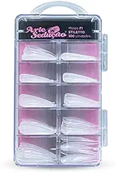 Molde F1 Stiletto Unhas de Gel, Arte Sedução, 100 Unidades