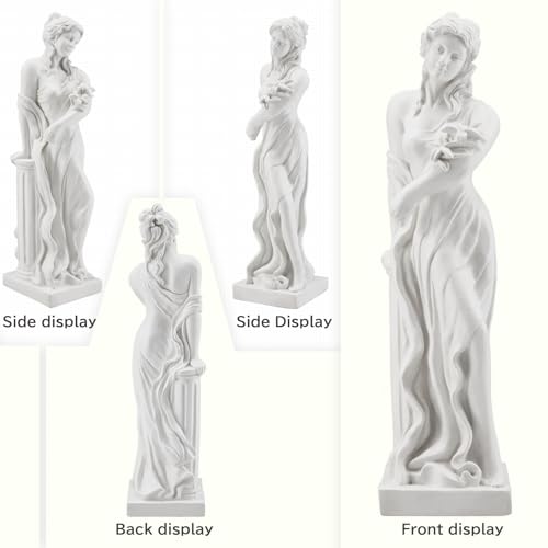 Yoleny YFHM004WH 51'' Large Outdoor Garden Nymph Statue,Mgo Garden Statue Goddess Of Spring Flowers,Roman Style Sculptures Decorations thumb #2