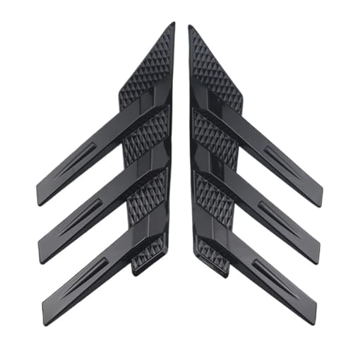 Molduras decorativas de fibra de carbono para ventanilla de coche, 1 par 4