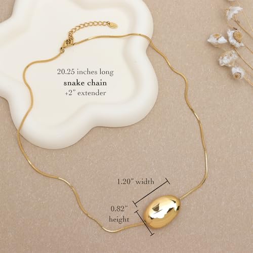 Gold Pendant Pearl Layered Choker Necklace Set for Woman, Chunky Charm Adjustable Pearls Bead Gemstone Shell Conch Tiger Eye Natural Stone Bow Chain Nacklaces Fall Fashion Prom Jewelry Gift.3