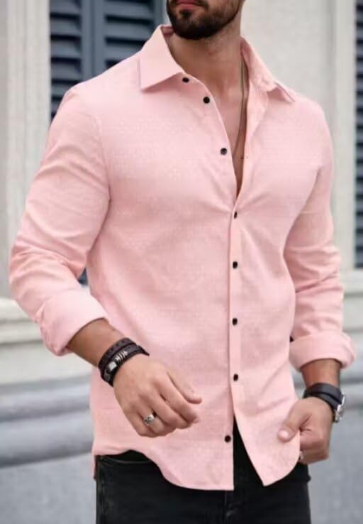 Image of Men's Slim Fit Formal Shirt | Premium Cotton Long Sleeve Shirt for Office, Business & Party