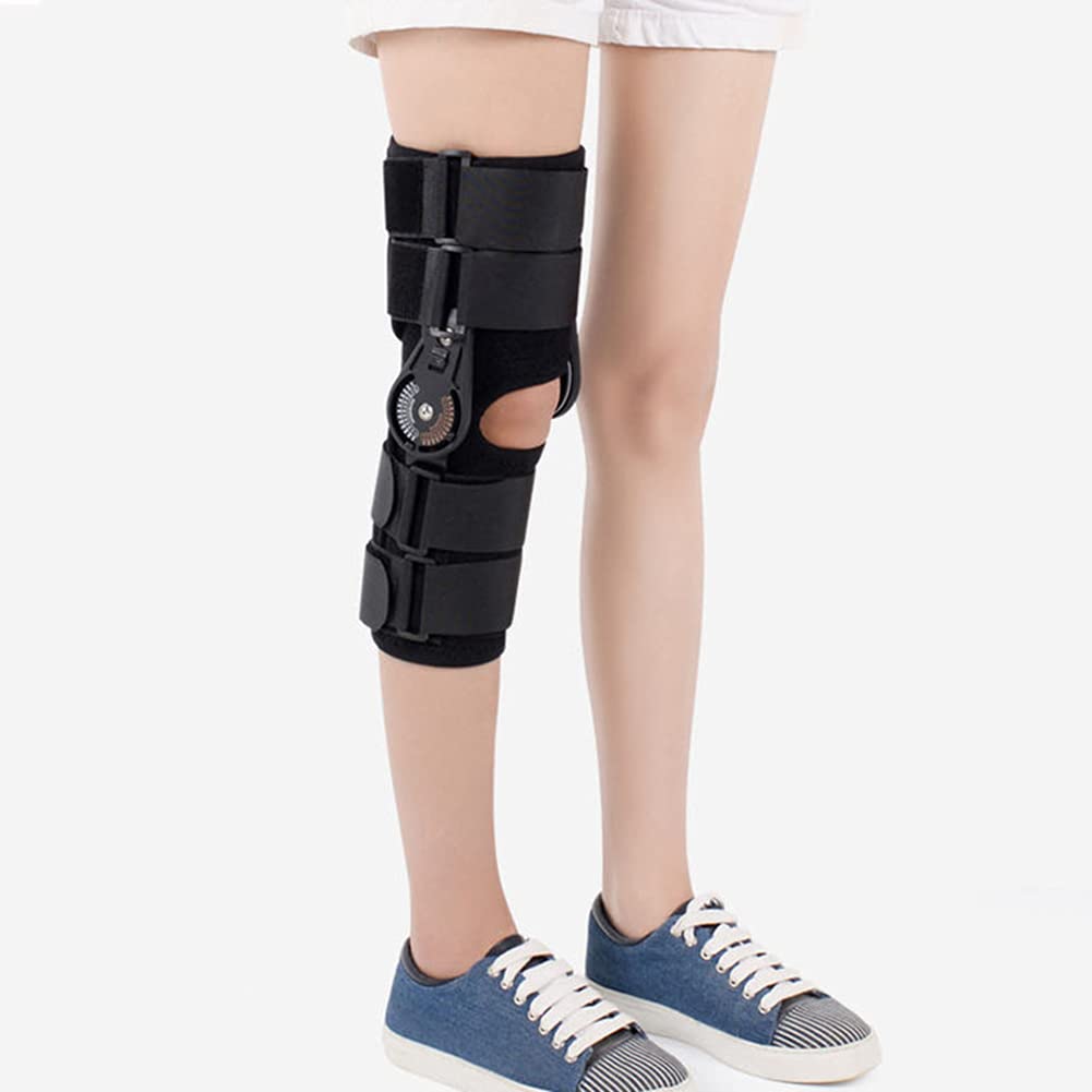 Rodillera con bisagras, estabilizador de ortosis para Hombre y Mujer, Soporte de Rodilla Ajustable para Pierna Izquierda y Derecha, Soporte de recuperación Ajustable