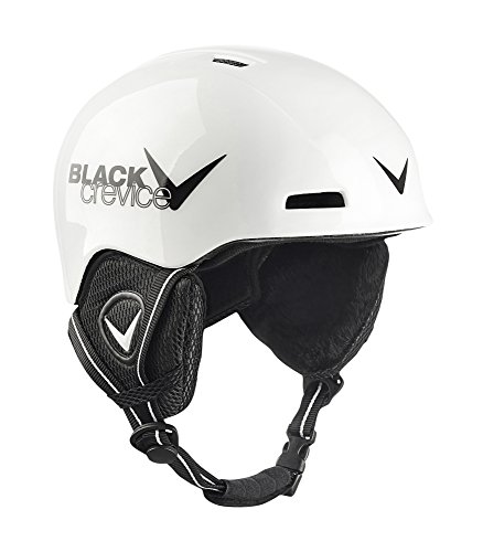 BLACK CREVICE Stubai Casco de esquí para niños I Casco esquí para niños Resistente a Golpes con diseño Deportivo I Casco esquí Transpirable I Tamaño Ajustable (52-54, Blanco)