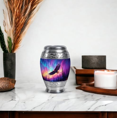 Image of Eagle Urn - Memorial Keepsake Cremation Urns for Ashes Adult Male - Little Burial Urn for Mom & Dad - 3 Inch
