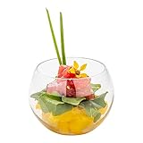 4 Ounce Clear Plastic Bowls, 100 Round Small Plastic Cups - Recyclable, Shatter Resistant, Clear...