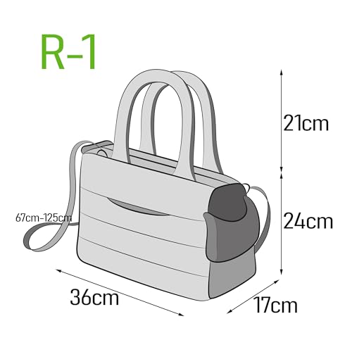 PillowPrim Hundetasche, Welpentasche - Tragetasche für kleinen und mittleren Hund, Katze - S - bis 5 kg, Tasche für unterwegs, Hundetrage mit Karabiner, Dog Carrier, Transporttasche, schwarz