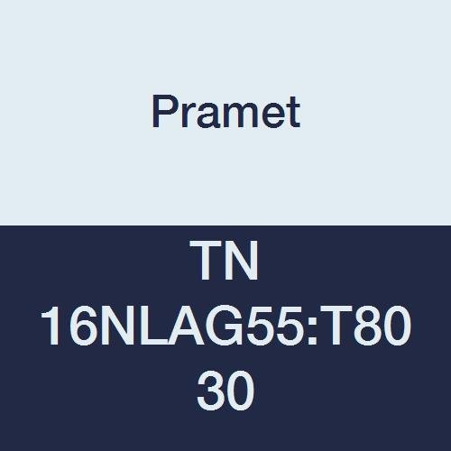 TN 16NLAG55:T8030 Carbide Multi-Material (P30,M25,K30) Indexable Internal Threading Insert, Whitworth 55 Degree Partial Profile, TPI 8-48, 3" Cutting Edges, PVD, Gold (Pack of 5)